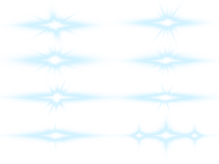 Blue glowing lines shine brightly on a black background. Light beams and sparkles radiate energy. Ideal for cosmic or sci-fi digital art projects. PNG