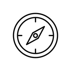 Vector art of compass icon, a navigational tool used for direction, exploration, and adventure, perfect for travel and outdoor themes