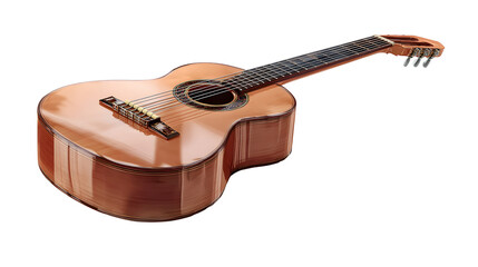 Fototapeta premium Traditional wooden acoustic guitar illustration for musical design projects