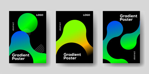 Simple template with fluid abstract geometric shapes — stylish frame layout for your message or photo. Ideal for flyer, poster, or cover presentation.