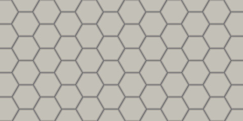 Seamless pattern with hexagons in grey vector illustration. for background design, banners, wallpaper.