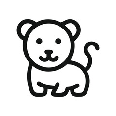 lion baby isolated on white background