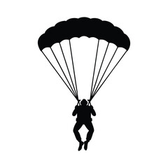 silhouette-of-a-parachutist-descending--on-white-b.eps