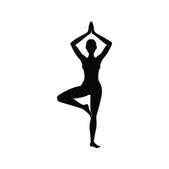silhouette-of-a-woman-doing-yoga pose full body