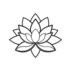 silhouette vector of a water lily flower
