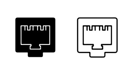 Rj45 port icon with transparent background