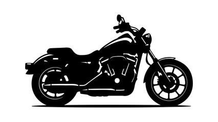 Fototapeta premium Motorcycle silhouette with transparent background