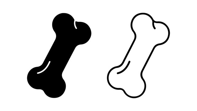 Dog bone outline with transparent background