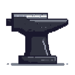 A classic blacksmith's anvil rendered in a detailed pixel art style on a white background.