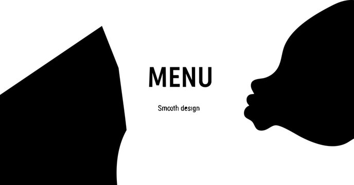 Modern menu design with organic shapes creates visual appeal, ideal for restaurants, cafes, and food businesses wanting an elegant aesthetic