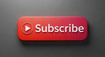 Boost your channel with a stunning red subscribe button, perfect for attracting new followers and growing your online presence for social media marketing