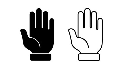 Obraz premium Hand gesture icons with transparent background