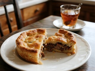 Pork Pie A traditional British savory pie with a filling of pork