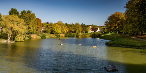 Lovely park with autumn colors