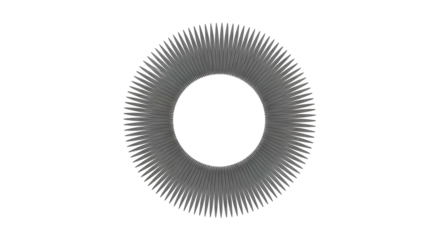 Abstract Silver Circular Pattern on Transparent Background Modern Geometric Design