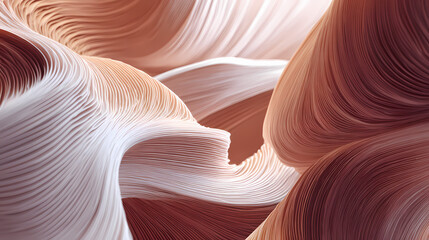 Obraz premium Abstract swirling forms in shades of brown and white, create a sense of flow and movement