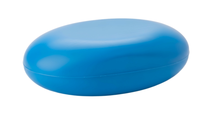 Blue Elliptical Object Modern Capsule Shape Isolated on Transparent Background