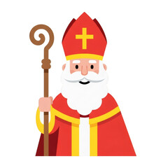 Sinterklaas, Dutch Saint Nicholas day in Netherlands Amsterdam and Belgium. Greeting card for holland holiday. Celebration concept for children european party in Saint Nicolas day five december.