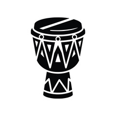 Tribal African Djembe Drum Vector Illustration