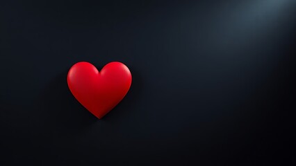 Red heart shape against a dark textured background, conveying deep emotional resonance.
