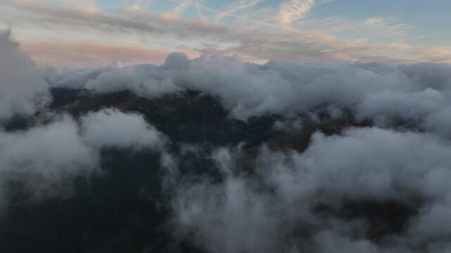 Aerial view of Par&acirc;ng Mountains &ndash; Transylvania landscape from above - Romania
