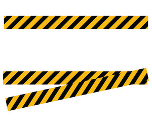 Vector isolated caution banner icons set on white background. Modern simple caution banner sets on white page. EPS 10. 