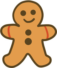 gingerbread man isolated on white