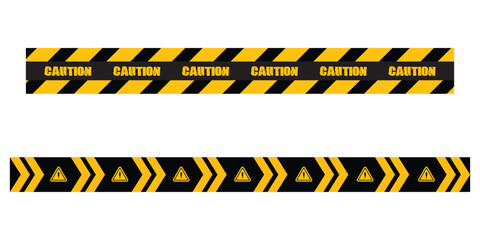  Modern simple caution banner sets on white page.  Set of  construction line icons on isolated page. Vector isolated caution banner icons set on white background. Caution vector icons on white page