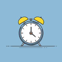 Minimalist clock icon vector