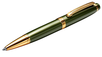 Elegant Writing Instrument: A close-up shot of a sophisticated, sleek, and stylish pen, showcasing its design, form, and fine detailing, ready to write words.