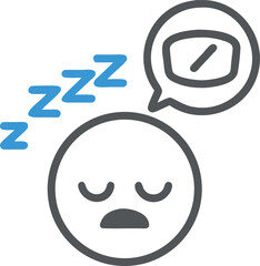 Obraz premium Sleep Deprivation and Exhaustion Icon: Tired Person Dreaming of an Empty Energy Gauge
