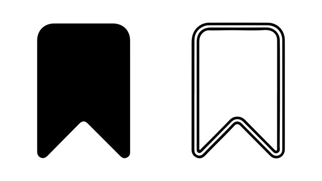 Minimalist Bookmark Icon Set In Vector Format