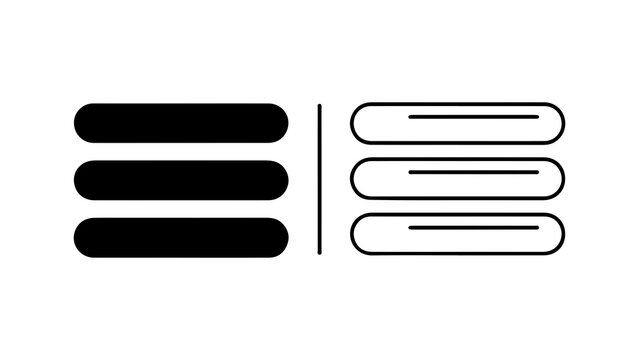 Minimalist Menu Icon Set For Web User Interface