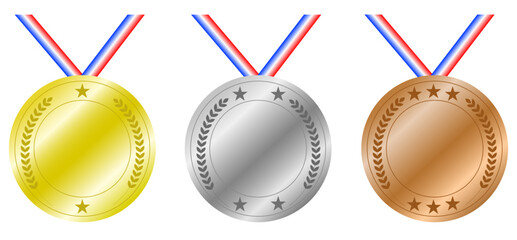 優勝メダルセット 紐付き ゴールド・シルバー・ブロンズ