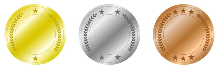 優勝メダルセット 紐付き ゴールド・シルバー・ブロンズ