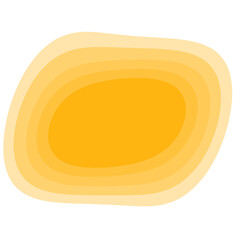 abstract layered yellow organic shape on a transparent background, creating a warm and inviting design