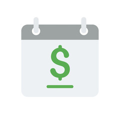 Calendar Icon with Dollar Symbol Indicating Financial Planning and Budgeting