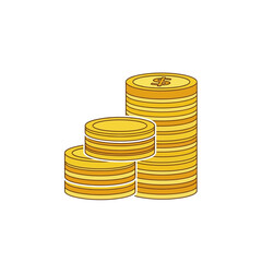 Stacked Golden Coins Illustration for Financial Growth and Investment