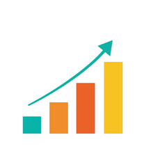 Business Growth Graph Icon Visualizing Success and Upward Trends