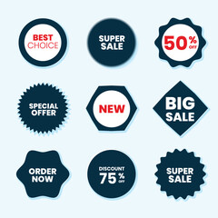 New Label stickers collection icon set. Sale tags. Shopping Tags. Sale icons. Badges with word new. Promotion labels for arrivals shop section. Label, sticker, tags, badge, ribbon for promotion.
