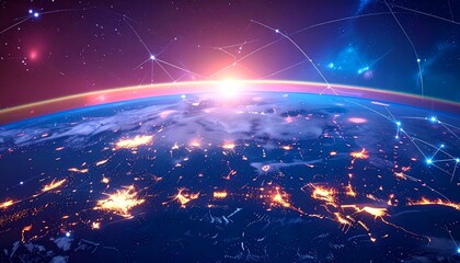 global business network connections corporate networking concept illustration digital art