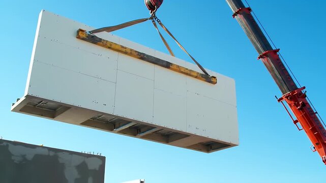 Crane Lifting Panel Construction.