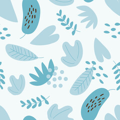 New Year's pattern Vector background with winter twigs, berries, leaves. For postcards, fabrics, textiles, advertising, clothing, packaging.