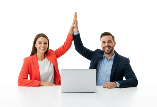 Partnership agreement for small business cooperation, freelance teamwork presentations, and joint project announcements used in client proposals and professional service brochures - Powered by Adobe