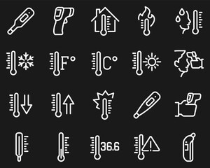Line Temperature Icons	