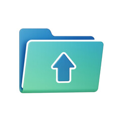 Effortlessly upload your files with this modern folder icon, perfect for web design, app interfaces, and business presentations with its clean design
