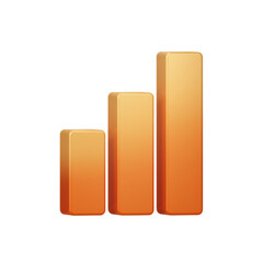 Modern 3D Bar Chart Showing Growth and Success, Visualizing Rising Trends and Positive Business Performance, A Powerful Symbol for Investment