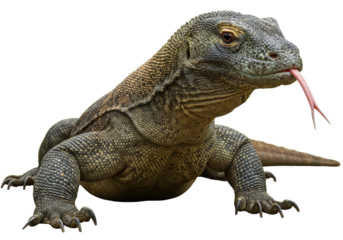 Isolated Komodo Dragon is a Large Lizard That is Native to the Indonesian Islands animal