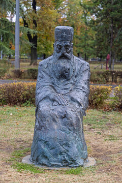 Bronze Monument to Patriarch Pavle at Tasmajdan Park in Belgrade Serbia
