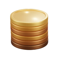 Accumulating wealth with this stacked coins, a symbol of growth and prosperity for financial success and investment opportunities in a modern economy